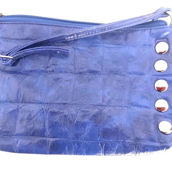 Kenneth Cole Reaction Studded Blue Small Crossbody Handbag Purse - Picture 7 of 11